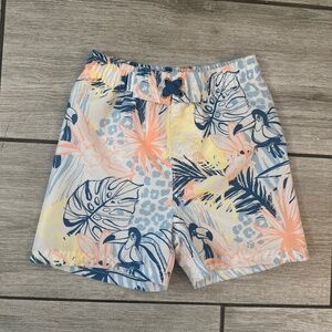 Rugged Butts Birds Of Paradise Swim Trunks Toddler Boys 3T Lined Beach Tropical